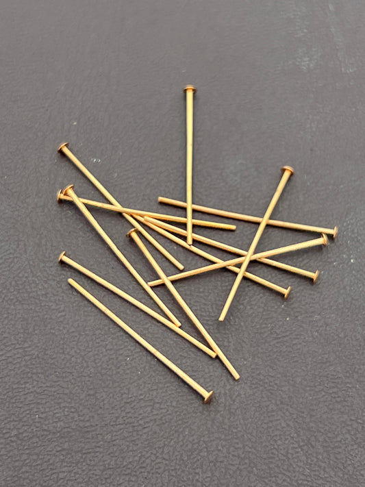 Copperplated Headpin 1 inch .029 Dia 144 Pack