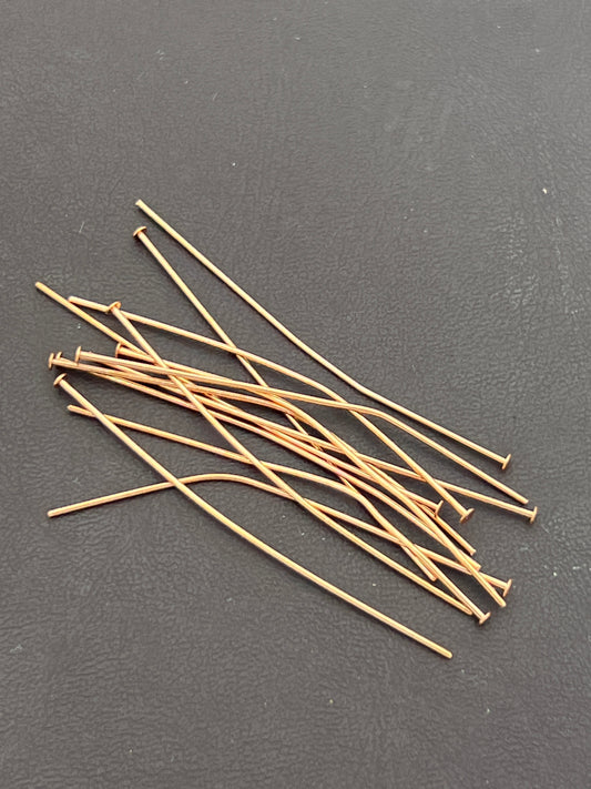 Headpin .029 Dia 21 Gauge 2 Inch Copperplated 144 Pack