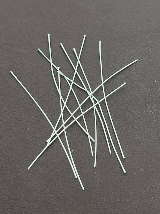 Headpin .020 Dia 24 Gauge 2 Inch Silverplated Thin 144 Pack