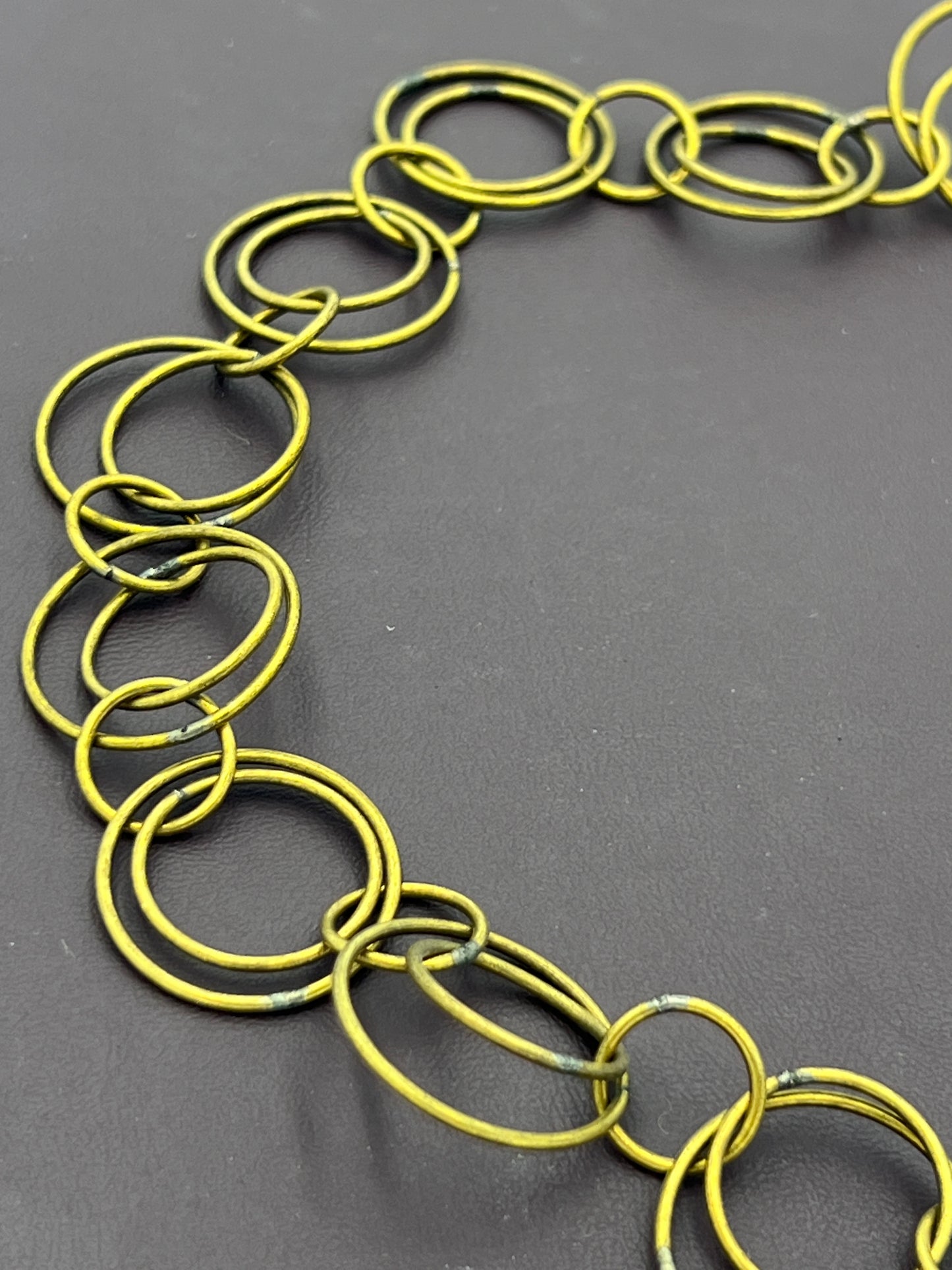 20mm 2 Ring Antique Gold Plated Chain Priced Per Foot