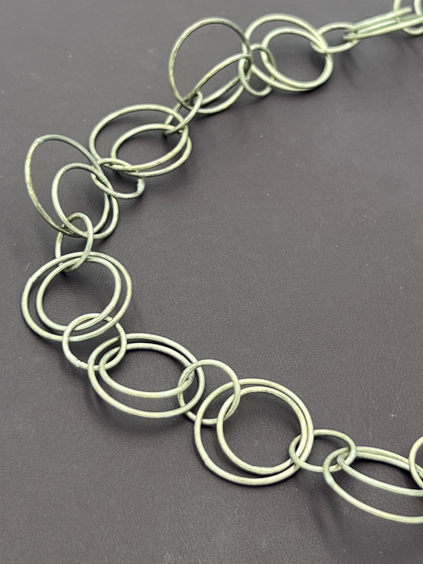 20mm 2 Ring Antique Silver Plated Chain Priced Per Foot