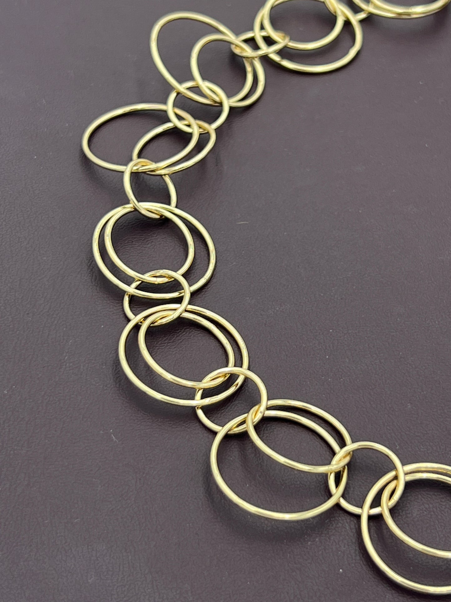 20mm 2 Ring Shiny Gold plated Chain HG3 Priced Per Foot