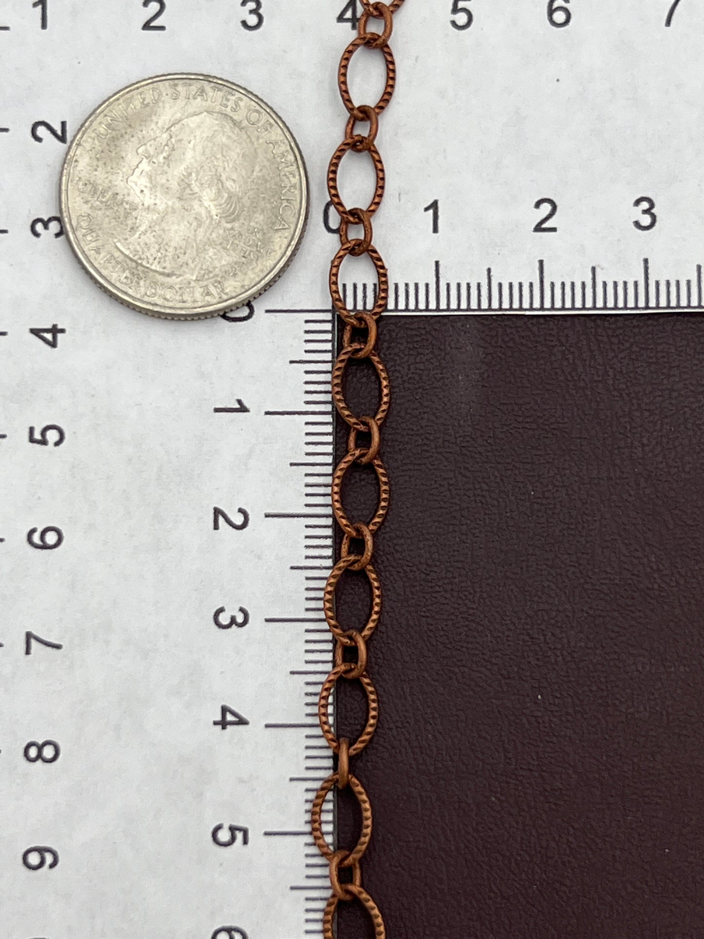 Antique Copperplated Oval Notched Link 5x8mm Chain Priced Per Foot