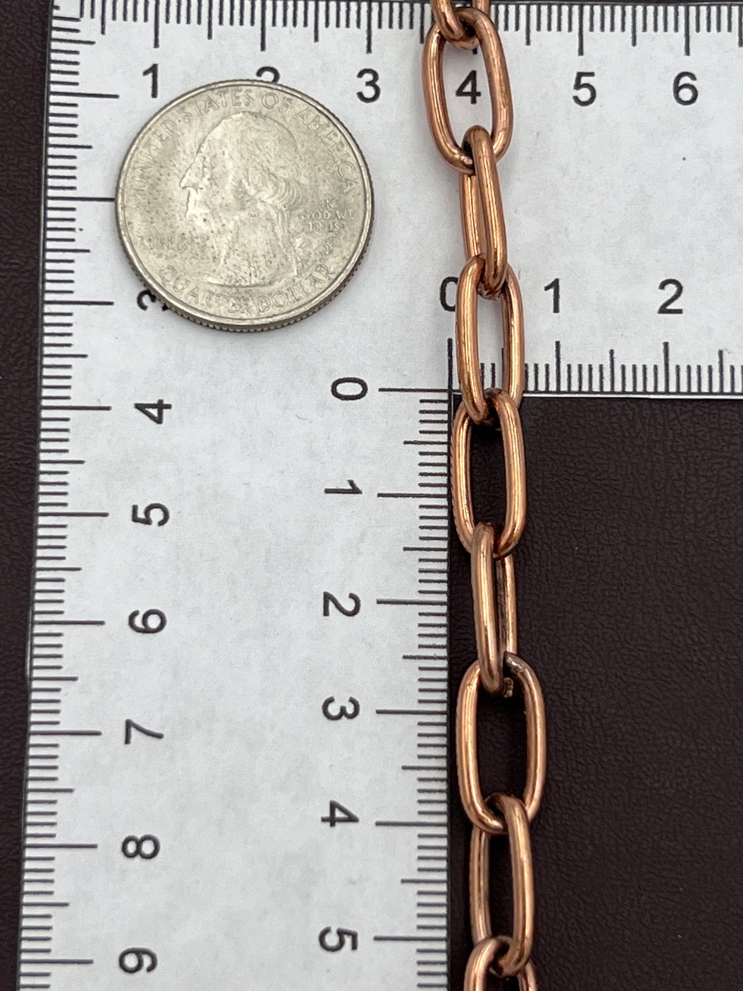 Antique Copper 11x17mm Long Plain Oval Link Chain Priced Per Foot