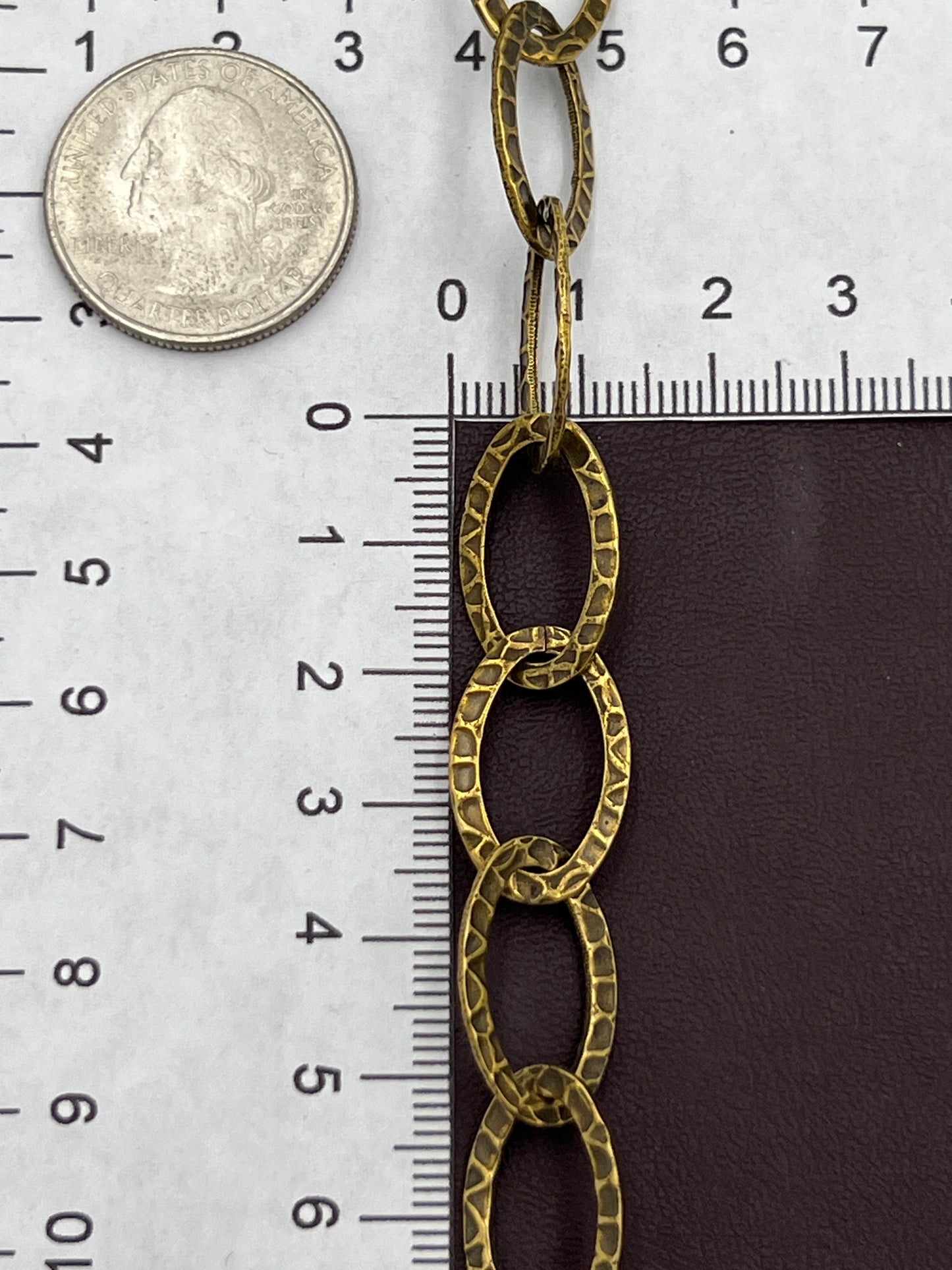 14x20 Antique Goldplated Hamrd Oval Chain