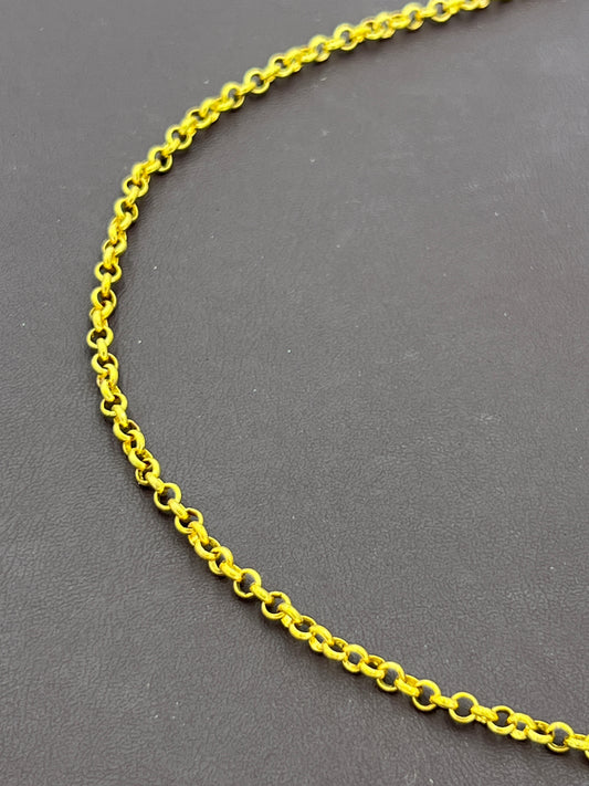 4mm Gold Plated Rolo Chain Priced Per Foot