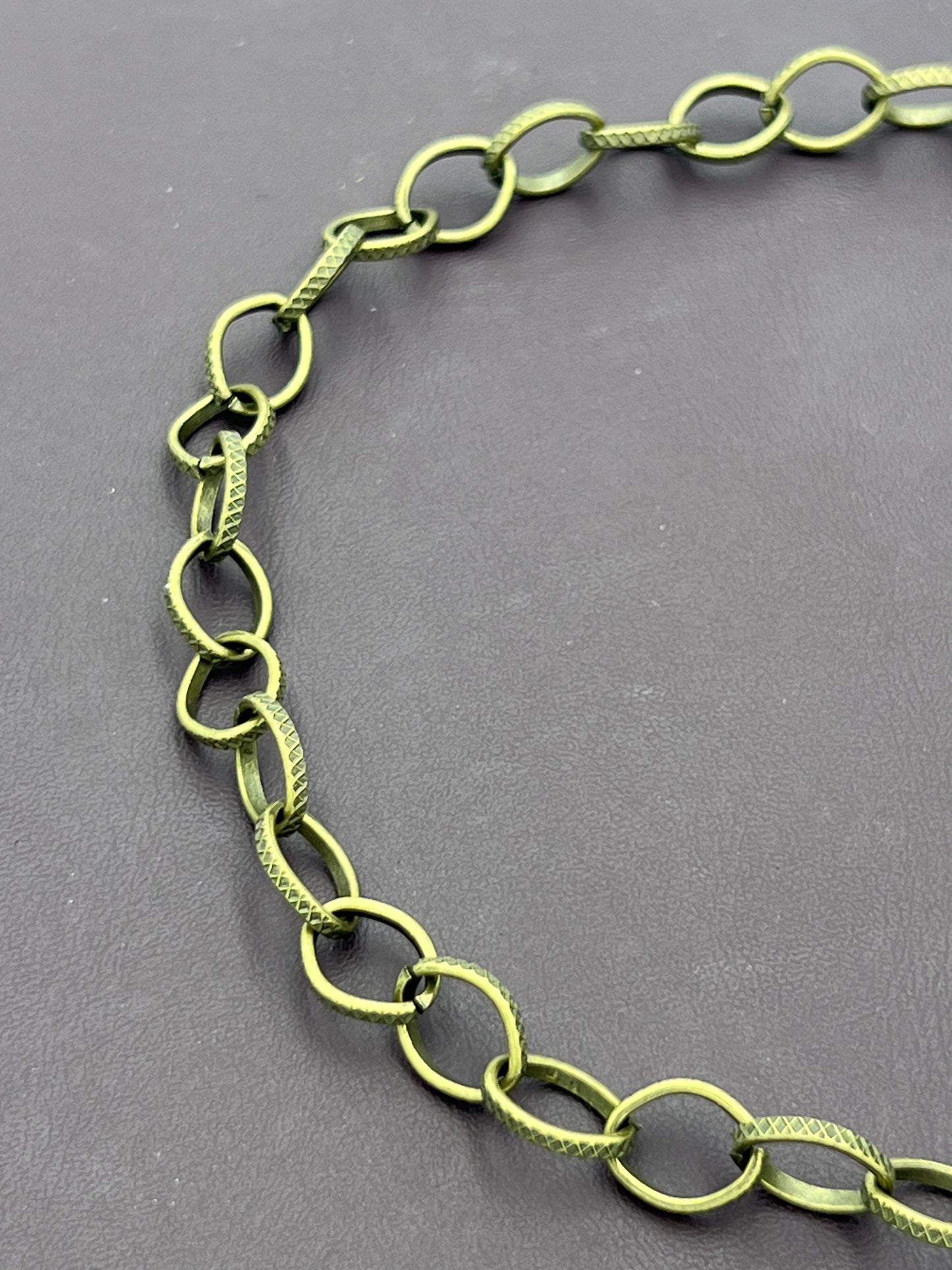 Antique Bronze Pattern Link Chain Priced Per Foot