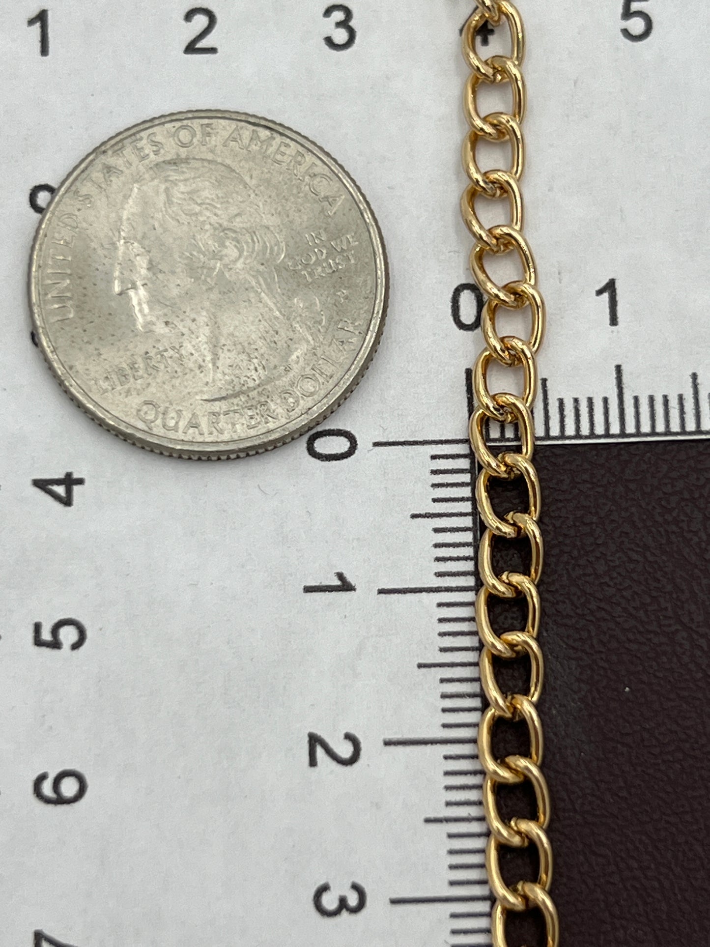 Curb Chain 5x6mm Lightweight Goldplated Priced Per Foot