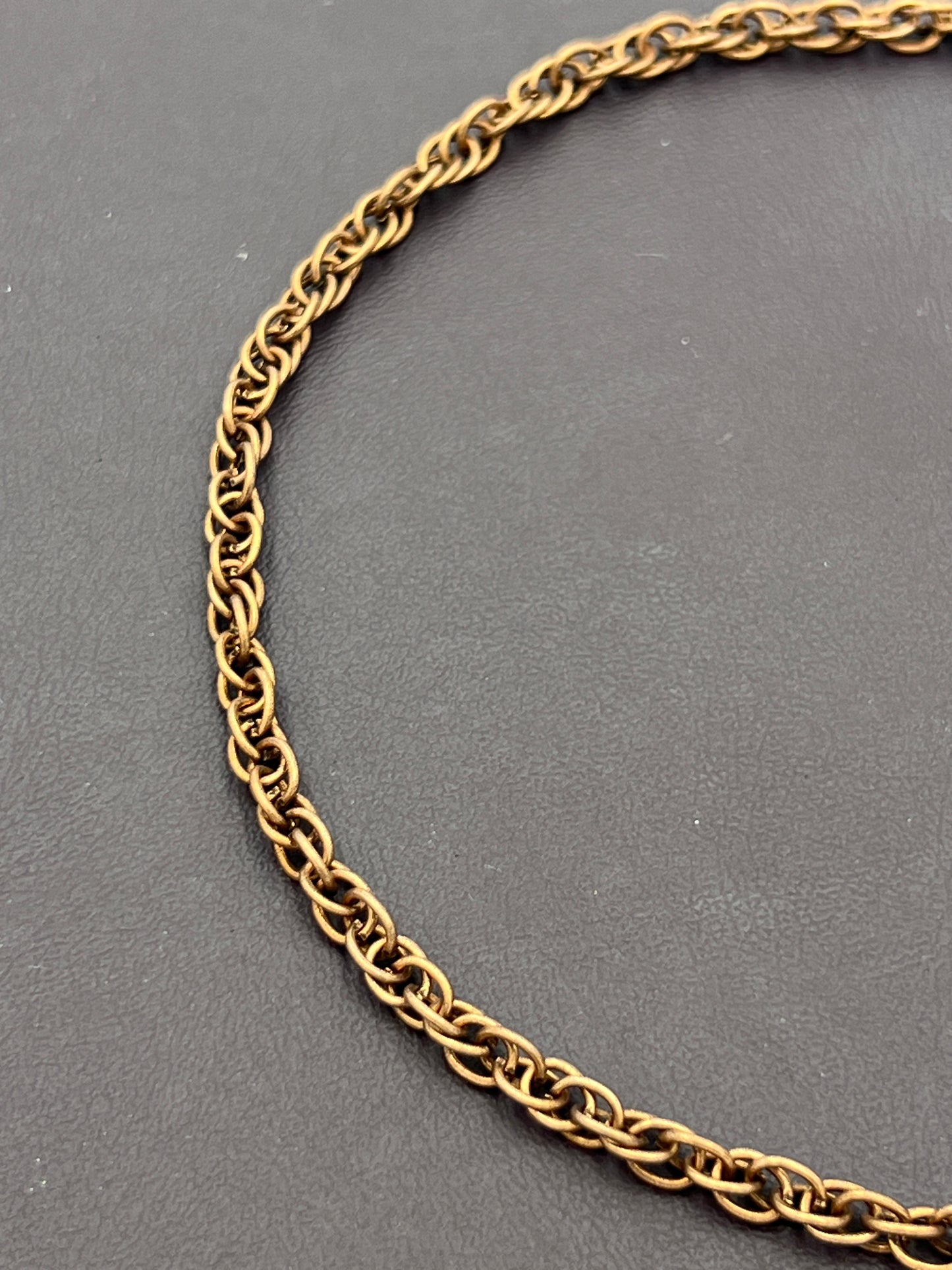 Twisted Rope Link Chain Antique Copper