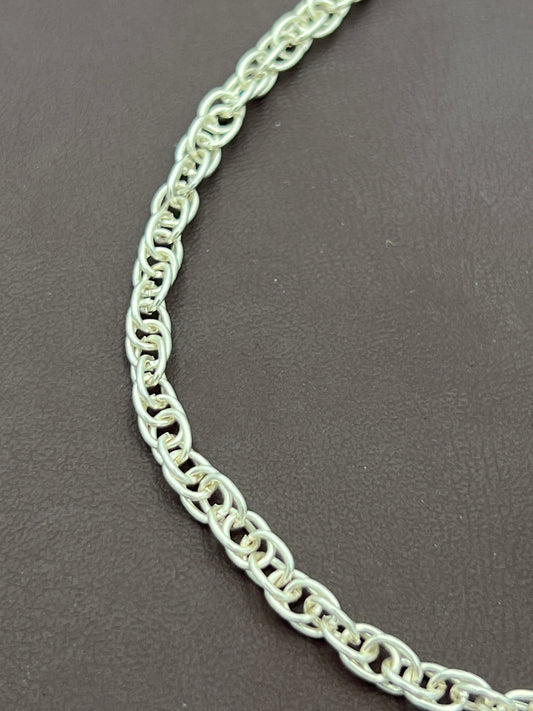 Twisted Rope Link Chain Silverplated Priced Per Foot