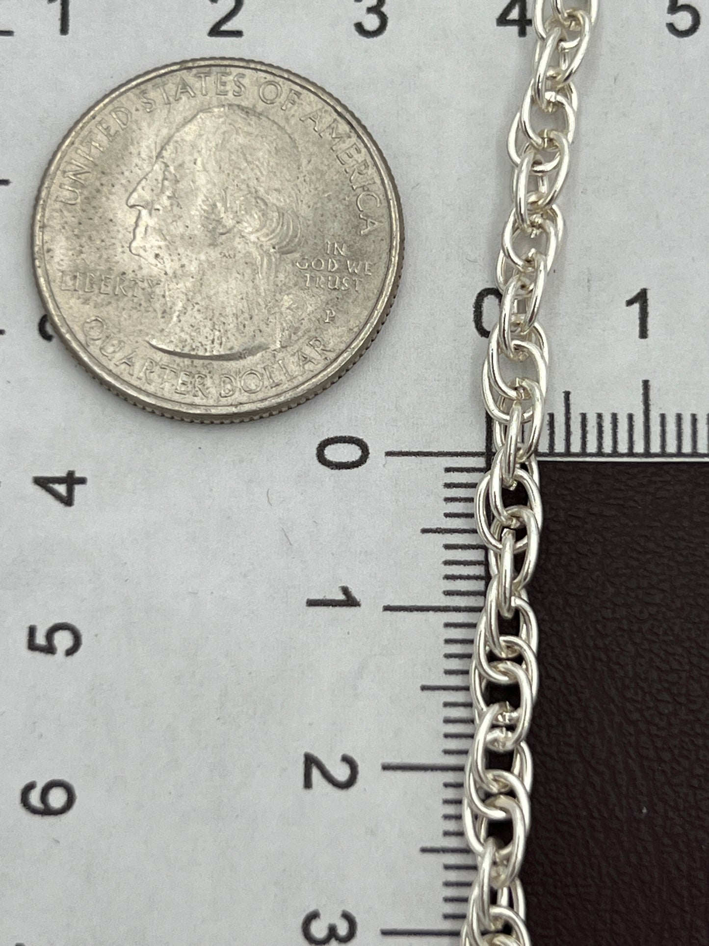 Twisted Rope Link Chain Silverplated Priced Per Foot