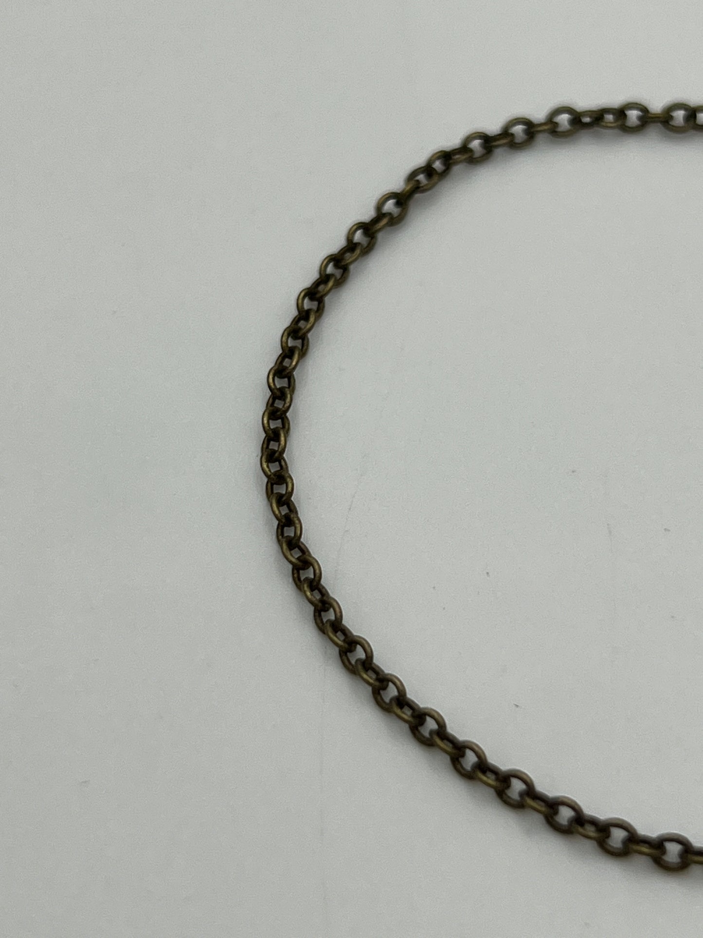 2mm Linked Chain Antique Brass Plated Priced Per Foot