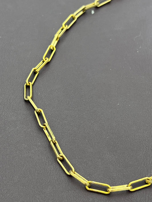 10x4mm Paperclip Chain Goldplated Priced Per Foot