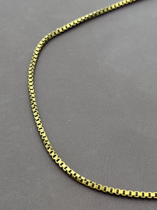 Venetian Box Chain 2mm Antique Goldplated Priced Per Foot