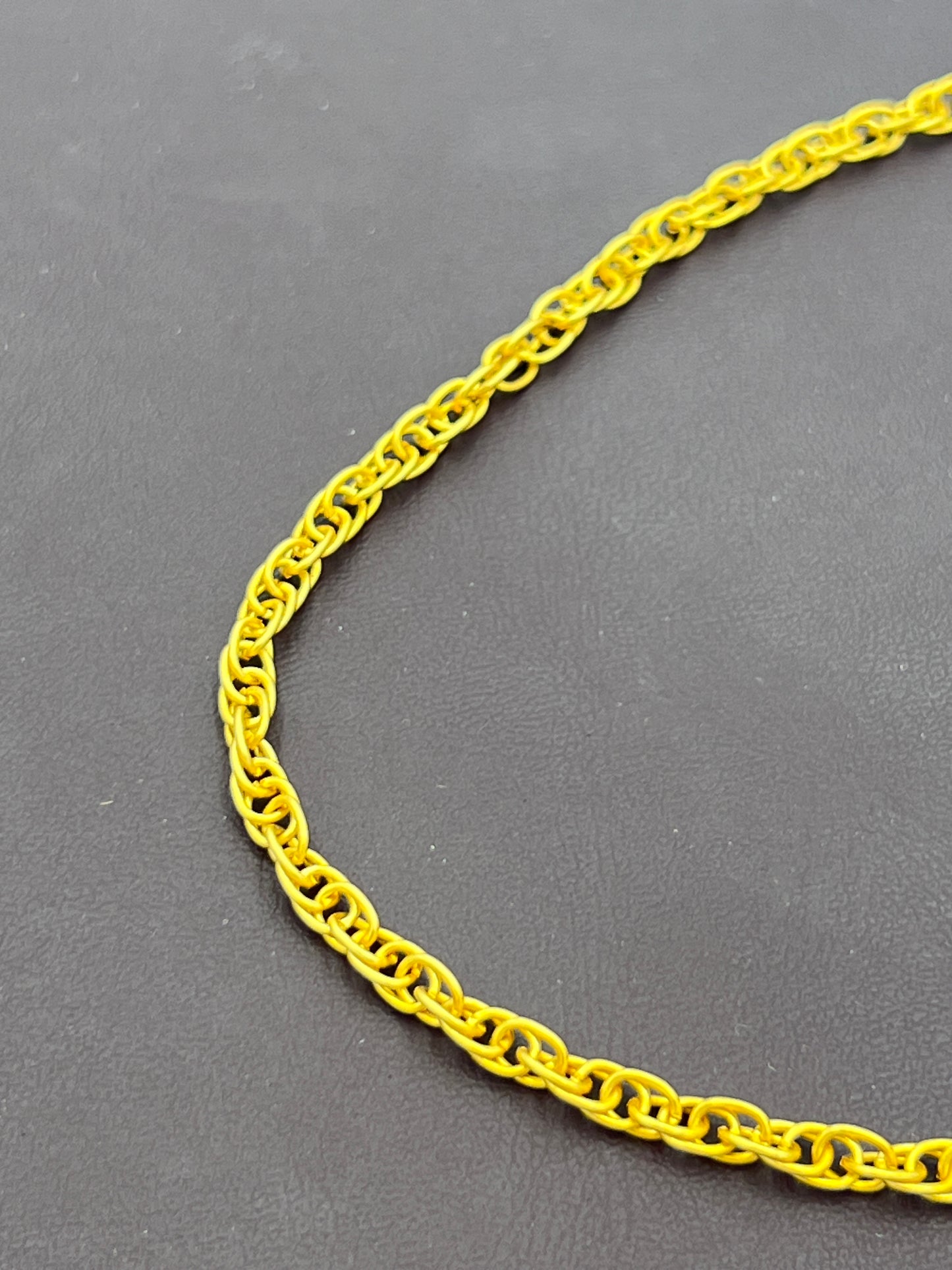 Twisted Rope Link Chain Matte Goldplated Priced Per Foot