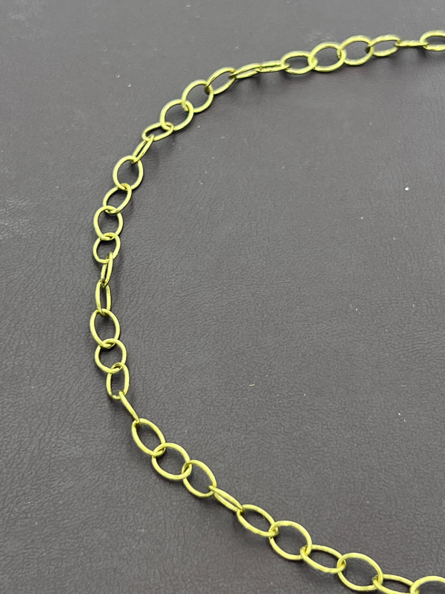 Italian E-Coated 5x8mm Natural Brass Link Chain