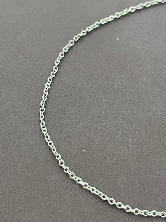 2mm Linked Chain Antique Silverplated