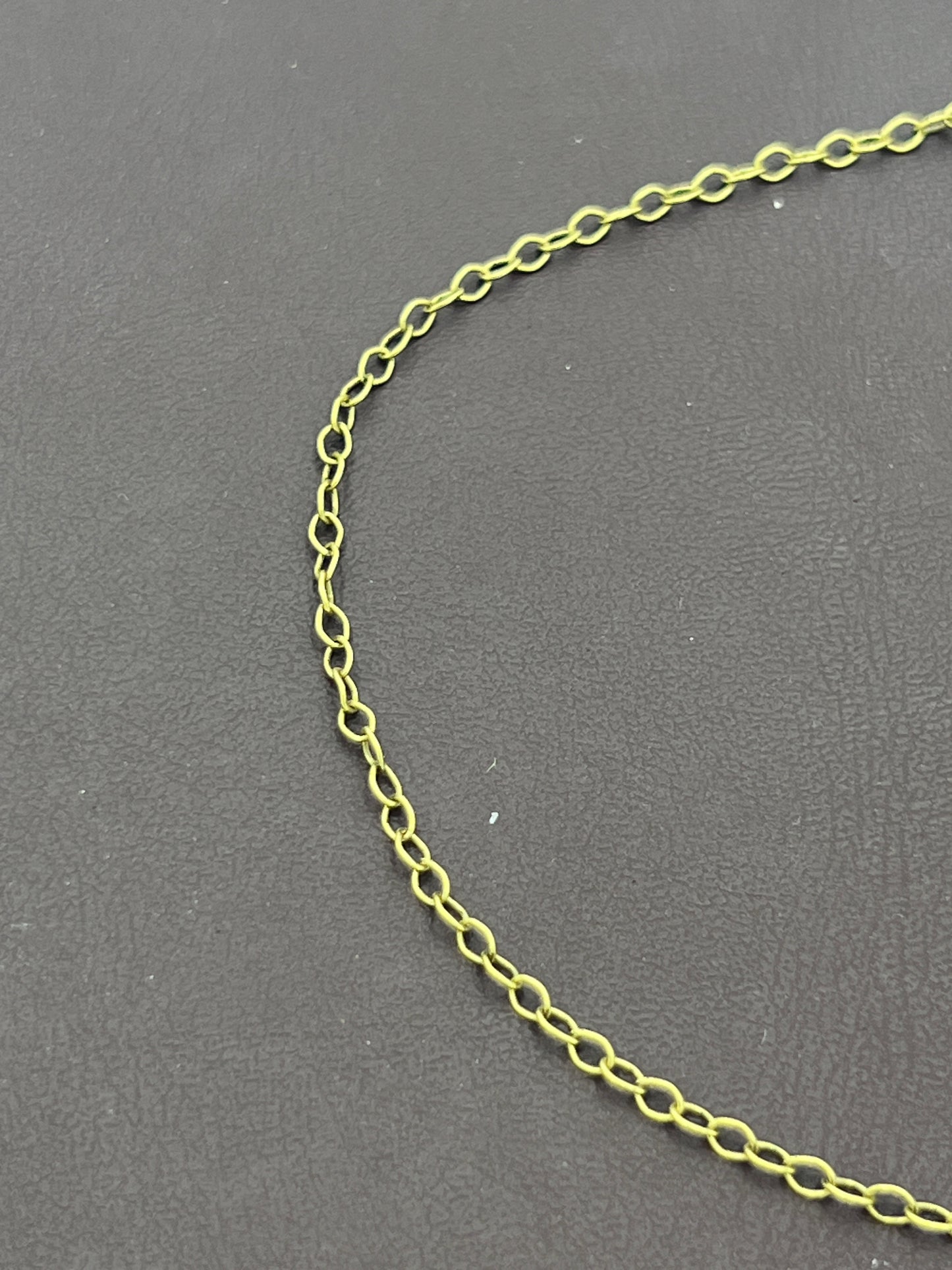 Italian Chain Natural Brass Link Chain 2mm Link Priced Per Foot