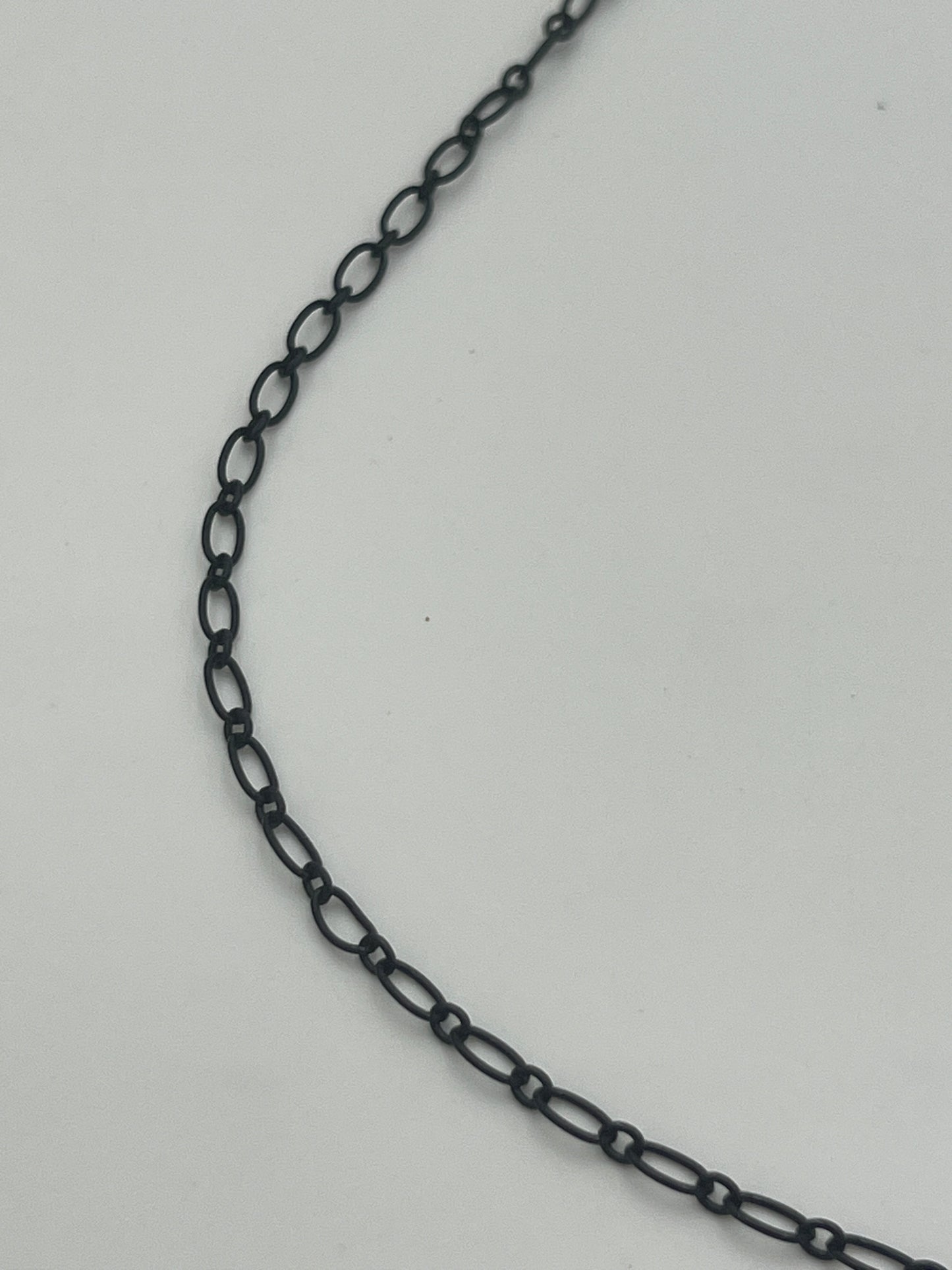 Long and Short Black Enamel Coated Chain Priced Per Foot