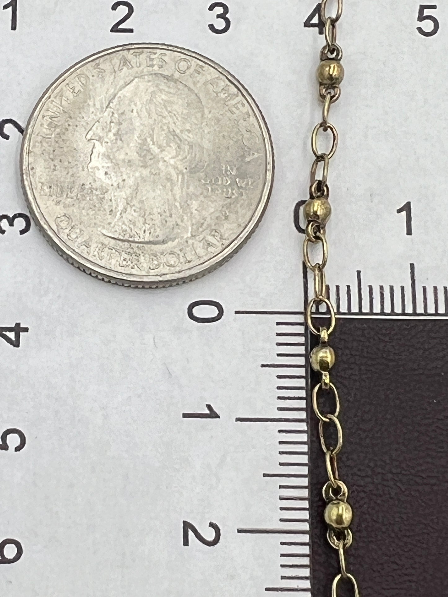 Antique Goldplated Round Link Chain Priced Per Foot