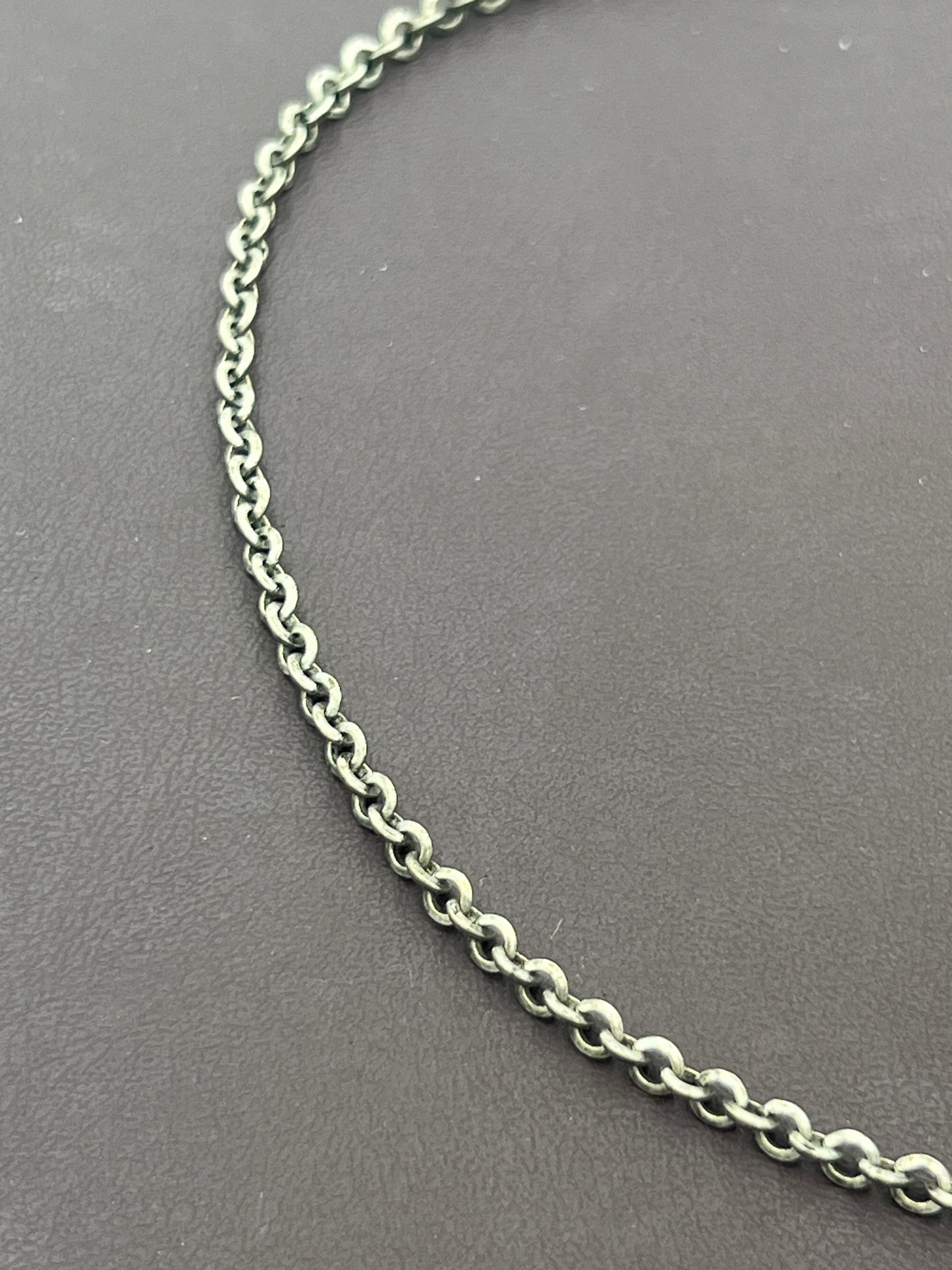 Antique SIlverplated Finish Rolo Chain