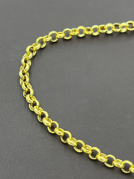 5mm Rolo Chain HG3 Goldplated Priced Per Foot