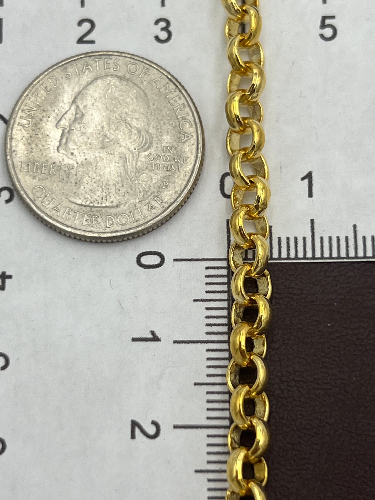 5mm Rolo Chain HG3 Goldplated Priced Per Foot