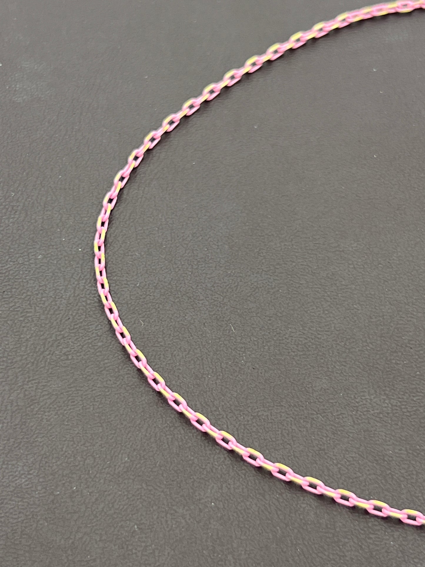 Pink Enamel Neon Chain Priced Per Foot