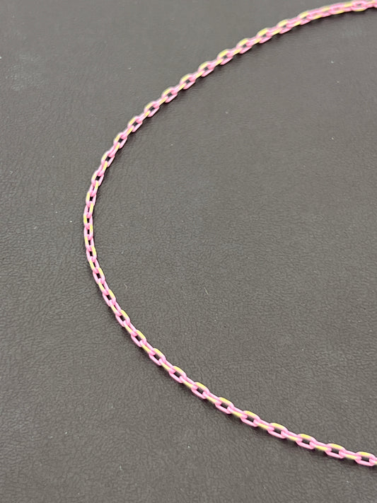 Pink Enamel Neon Chain Priced Per Foot