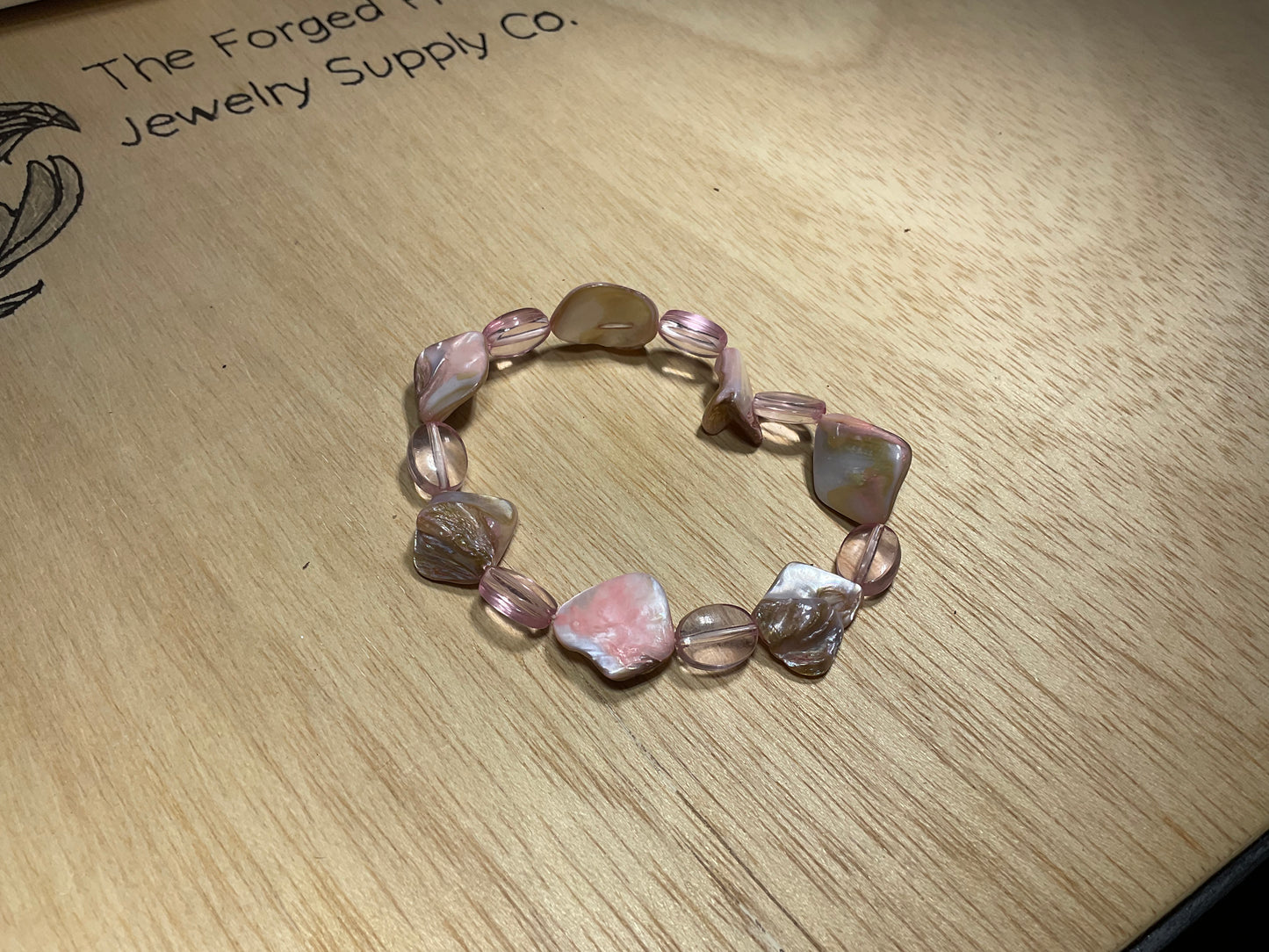 Pink Pearl Elastic Bracelet