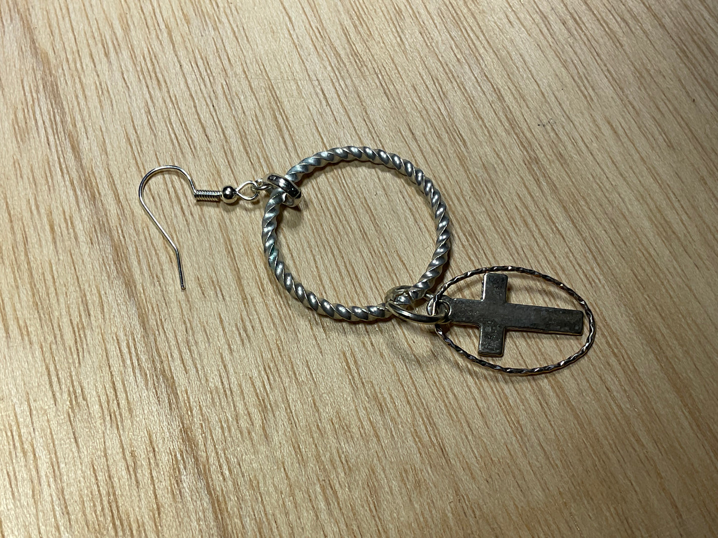 Cross and Loop Earrings