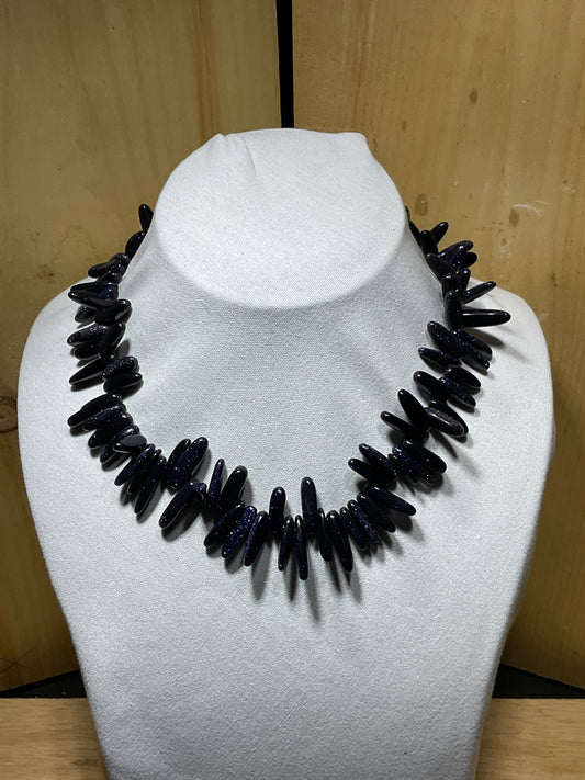 Blue Goldstone Necklace