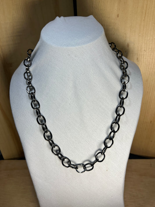 Heavy Gunmetal Chain Necklace