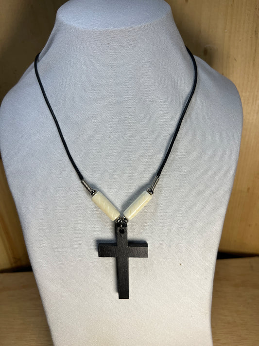 Bone and Cross Necklace